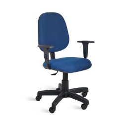 Cadeira Gerente base ergonômica, Base Giratória, Braços Reguláveis