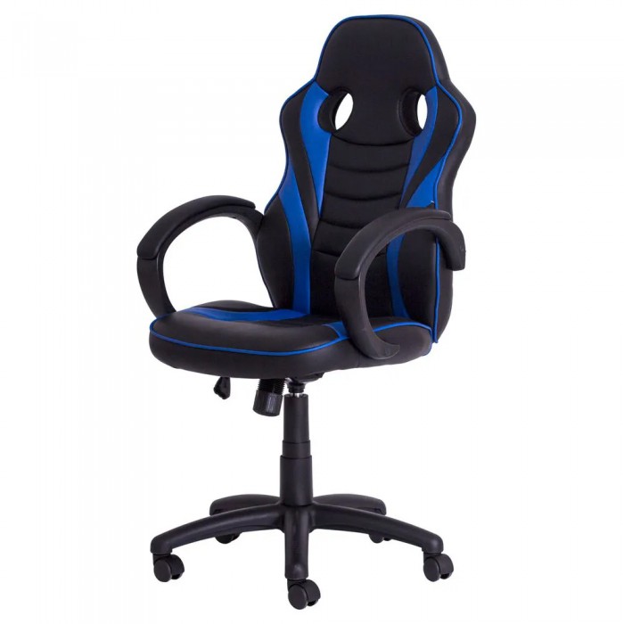 Cadeira Gamer Racer PU Preta com Azul