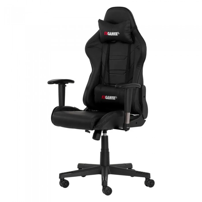 Cadeira Gamer II Reclinável 180º Giratória Preta Altura Ajustável Função Relax Rodas Anti Risco