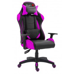 Cadeira Game Star Com Encosto Reclinável E Função Relax Pink