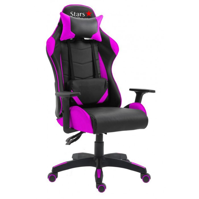 Cadeira Game Star Com Encosto Reclinável E Função Relax Pink