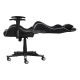 Cadeira FX Gamer Reclinável 180º Giratória Preta com Branco Ajustável Função Relax Rodas