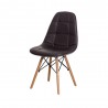 Cadeira Eiffel Botonê Eames DSW Marrom Base Madeir