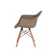 Cadeira Eiffel Eames DAW c/ Braço Nude Base Madeira