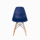 Cadeira Eiffel Eames DSW Azul Marinho Base Madeira