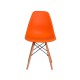 Cadeira Eiffel Eames DSW Laranja Base Madeira