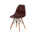 Cadeira Eiffel Eames DSW Marrom Base Madeira