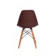 Cadeira Eiffel Eames DSW Marrom Base Madeira