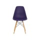 Cadeira Eiffel Eames Roxa Base Madeira