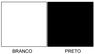 Portas e corpo: Branco - Perfil, Puxadores, laterais, prateleiras e fundo: Preto